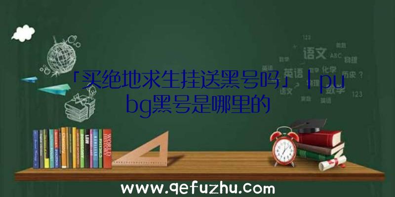 「买绝地求生挂送黑号吗」|pubg黑号是哪里的